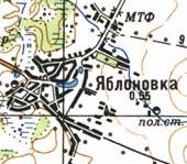 Топографическая карта Яблоновки
