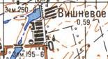 Topographic map of Vyshneve
