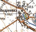Топографическая карта Андреевки