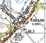 Topographic map of Kovali