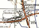 Топографическая карта Дашковки