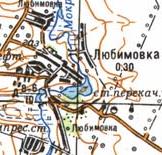 Топографическая карта Любимовки