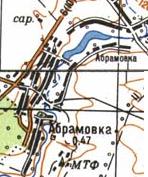 Топографическая карта Абрамовки