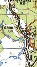 Топографическая карта Головача