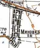 Топографическая карта Миновки