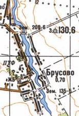 Топографічна карта Брусового