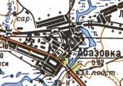 Топографічна карта Абазівки
