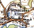 Топографическая карта Черкасовки