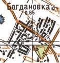 Топографическая карта Богдановки
