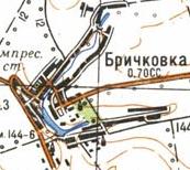 Топографическая карта Бричковки