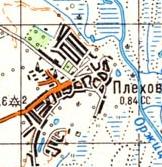 Топографическая карта Плехова