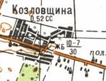 Топографическая карта Козловщины