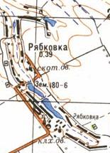 Топографическая карта Рябковки