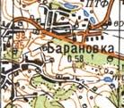 Топографическая карта Барановки