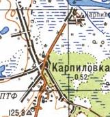Топографическая карта Карпиловки