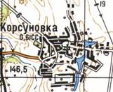 Топографическая карта Корсуновки