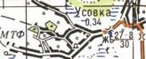 Топографическая карта Усовки
