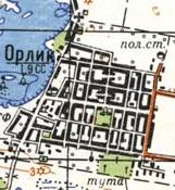 Топографическая карта Орлика