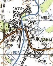 Топографічна карта Жданів