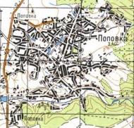 Топографическая карта Поповки