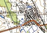 Топографическая карта Давидовки
