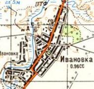 Топографическая карта Ивановки