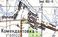 Топографическая карта Комендантовки