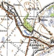 Топографічна карта Канавів