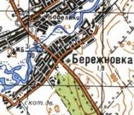 Топографическая карта Бережновки