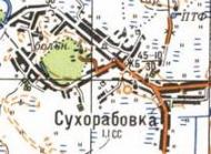Топографическая карта Сухорабовки