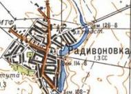 Топографическая карта Радивоновки