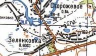Топографическая карта Зеленковки