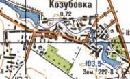 Топографическая карта Козубовки