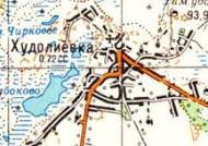 Топографічна карта Худоліївки