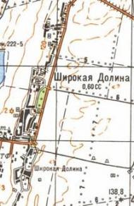 Топографічна карта Широкої Долиної