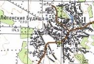 Топографическая карта Лютенские Будищи