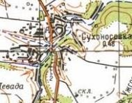 Топографічна карта Сухоносівки