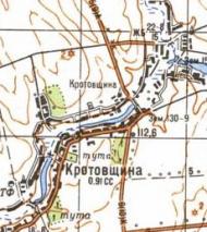 Топографическая карта Кротовщины