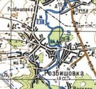 Топографічна карта Розбишівки