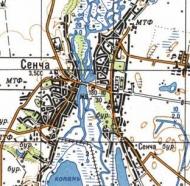 Топографическая карта Сенчи