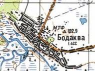 Топографическая карта Бодаквы