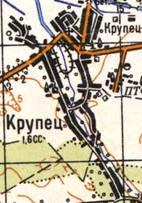 Топографическая карта Крупца