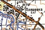 Топографическая карта Пляшевки
