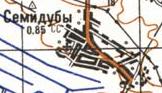 Топографічна карта Семидубів