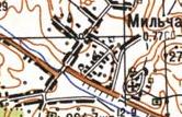 Топографическая карта Мильчи
