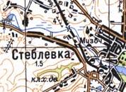 Топографическая карта Стеблевки