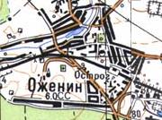 Топографическая карта Оженина