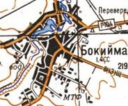 Топографическая карта Бокиймы