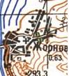 Топографическая карта Жорнова