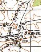 Топографическая карта Ужинца